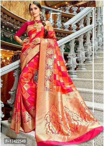 Beautiful Lichi Silk Jacquard Saree With Blouse Piece For Women-thumb2