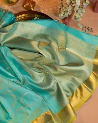 Beautiful Lichi Silk Jacquard Saree With Blouse Piece For Women-thumb2