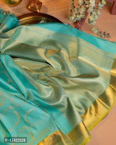 Beautiful Lichi Silk Jacquard Saree With Blouse Piece For Women-thumb3