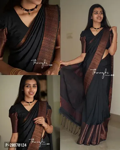 Fancy Soft Silk Saree With Blouse Piece For Women-thumb3