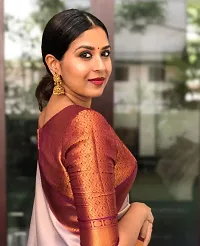 Beautiful Lichi Silk Jacquard Saree With Blouse Piece For Women-thumb1