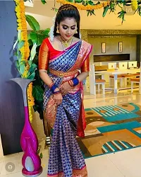 Fancy Soft Silk Saree With Blouse Piece For Women-thumb1