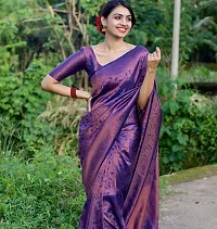 Fancy Art Silk Saree With Blouse Piece For Women-thumb1