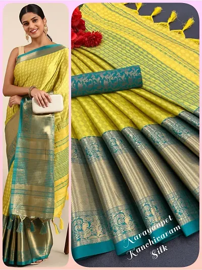 Stylish Silk Saree with Blouse piece For Women