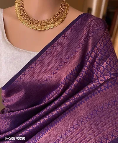 Fancy Soft Silk Saree With Blouse Piece For Women-thumb0