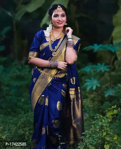 Beautiful Lichi Silk Jacquard Saree With Blouse Piece For Women-thumb3