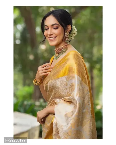 Beautiful Cream Art Silk Embellished Saree With Blouse Piece For Women-thumb2