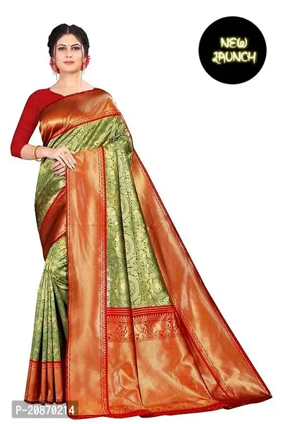 Fancy Soft Silk Saree With Blouse Piece For Women-thumb0