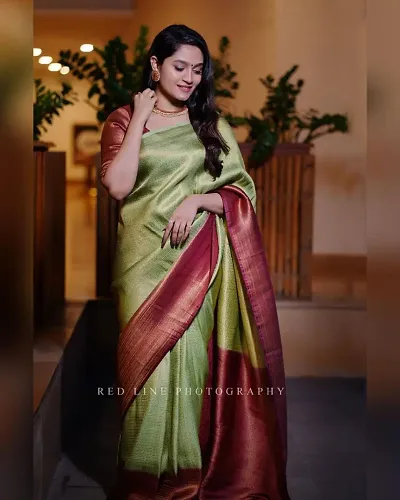 Attractive Art Silk Saree with Blouse piece 