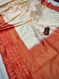 Beautiful Lichi Silk Jacquard Saree With Blouse Piece For Women-thumb3