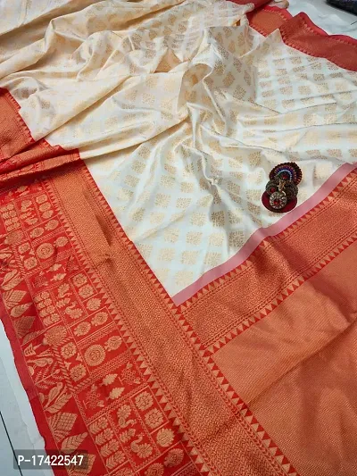 Beautiful Lichi Silk Jacquard Saree With Blouse Piece For Women-thumb4