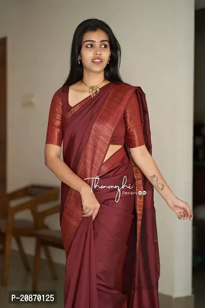 Fancy Soft Silk Saree With Blouse Piece For Women-thumb2