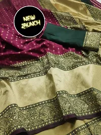Beautiful Lichi Silk Jacquard Saree With Blouse Piece For Women-thumb2