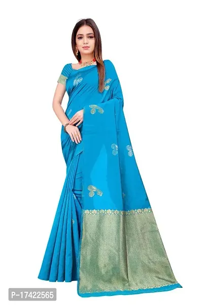 Beautiful Lichi Silk Jacquard Saree With Blouse Piece For Women-thumb0