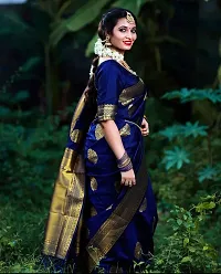 Beautiful Lichi Silk Jacquard Saree With Blouse Piece For Women-thumb1