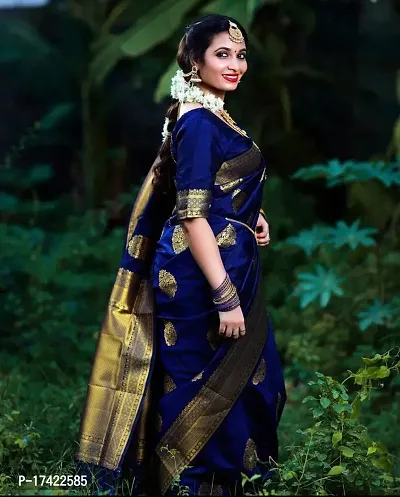 Beautiful Lichi Silk Jacquard Saree With Blouse Piece For Women-thumb2