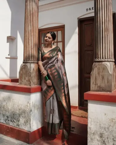  Art Silk Saree with Blouse piece 