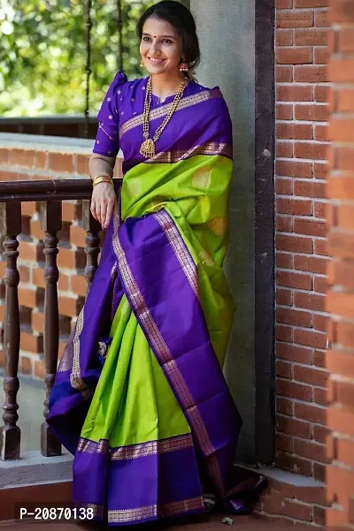 Fancy Soft Silk Saree With Blouse Piece For Women-thumb0