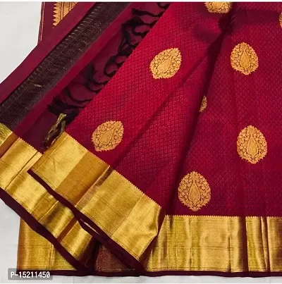 Elegant  Art Silk Jacquard Women Saree with Blouse Piece-thumb2