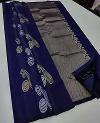 Fancy Soft Silk Saree With Blouse Piece For Women-thumb1