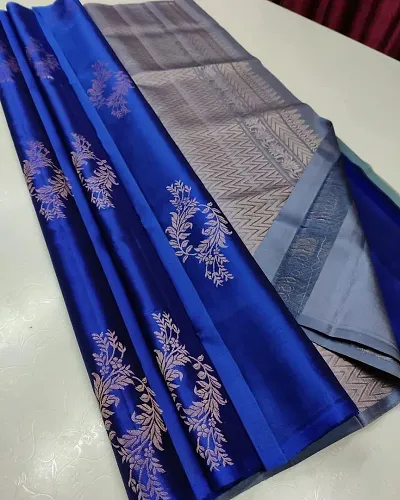 Stylish Silk Blend Saree with Blouse piece For Women