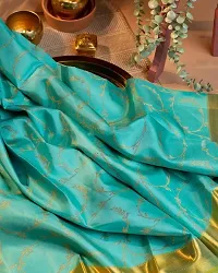 Beautiful Lichi Silk Jacquard Saree With Blouse Piece For Women-thumb3