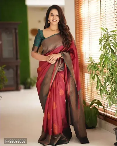 Fancy Art Silk Saree With Blouse Piece For Women-thumb0