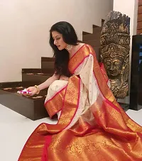 Fancy Art Silk Saree With Blouse Piece For Women-thumb1