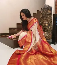 Beautiful Art Silk Saree With Blouse Piece For Women-thumb1