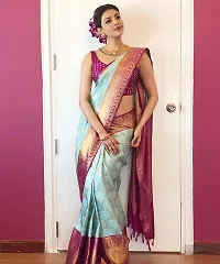 Fancy Soft Silk Saree With Blouse Piece For Women-thumb1