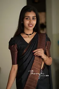 Fancy Soft Silk Saree With Blouse Piece For Women-thumb1