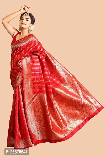 Fancy Soft Silk Saree With Blouse Piece For Women-thumb0