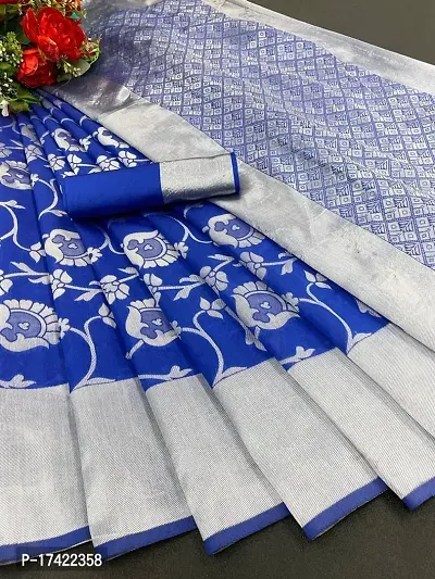 Beautiful Lichi Silk Jacquard Saree With Blouse Piece For Women-thumb2