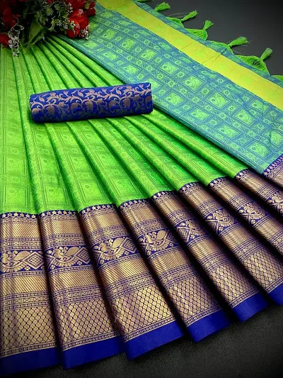 Elegant Art Silk Saree with Blouse piece