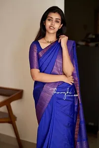 Fancy Soft Silk Saree With Blouse Piece For Women-thumb1