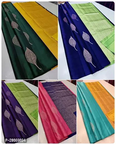 Fancy Soft Silk Saree With Blouse Piece For Women-thumb2