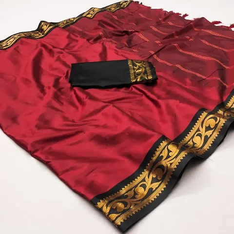 Stylish Silk Saree with Blouse piece For Women