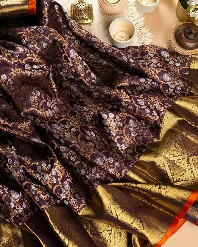 New In Art Silk Saree with Blouse piece 