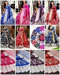 Beautiful Lichi Silk Jacquard Saree With Blouse Piece For Women-thumb3