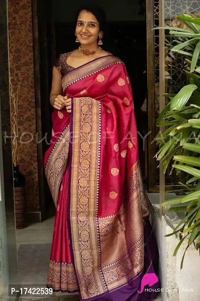 Beautiful Lichi Silk Jacquard Saree With Blouse Piece For Women-thumb0