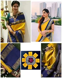 Fancy Soft Silk Saree With Blouse Piece For Women-thumb1