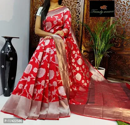 Beautiful Lichi Silk Jacquard Saree With Blouse Piece For Women-thumb2