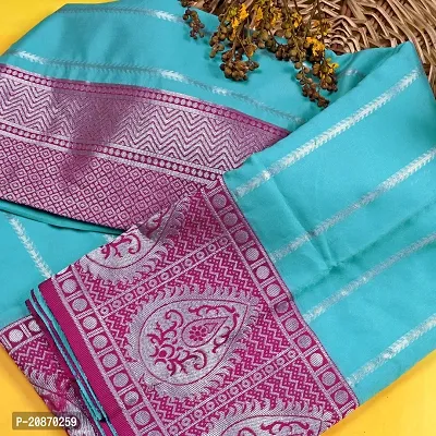 Fancy Soft Silk Saree With Blouse Piece For Women-thumb3