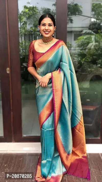 Fancy Art Silk Saree With Blouse Piece For Women-thumb2