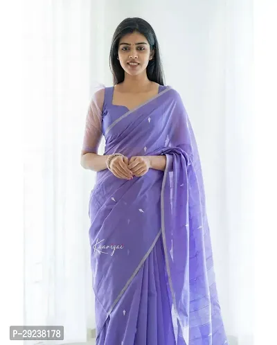 Beautiful Purple Art Silk Embellished Saree With Blouse Piece For Women-thumb3