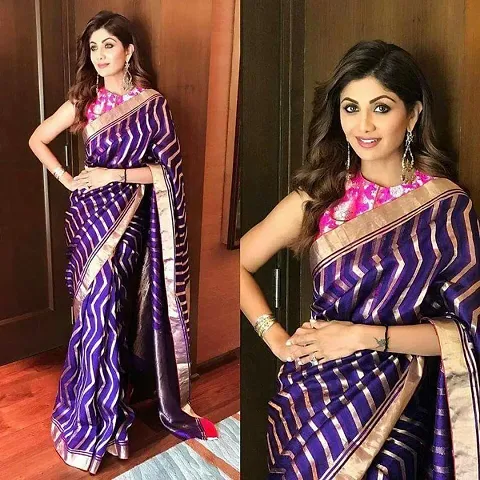 Bollywood Curated Silk Sarees with Blouse Piece