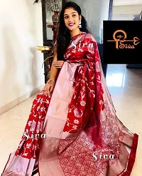 Beautiful Lichi Silk Jacquard Saree With Blouse Piece For Women-thumb2