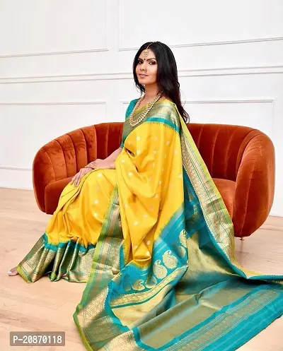 Fancy Soft Silk Saree With Blouse Piece For Women-thumb0