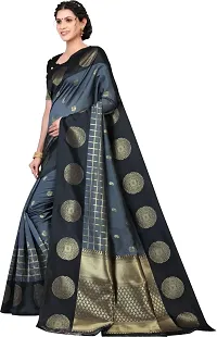 Elegant  Art Silk Jacquard Women Saree with Blouse Piece-thumb3