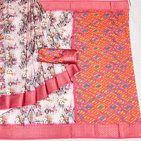 Beautiful Multicoloured Cotton Silk Printed Saree With Blouse Piece For Women-thumb1